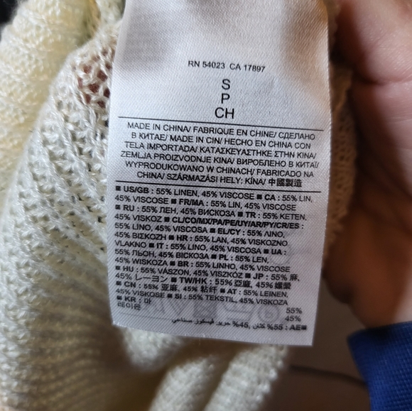 Banana Republic black and white color block sweater small - Picture 5 of 5